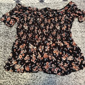 Maurice's black floral 0x